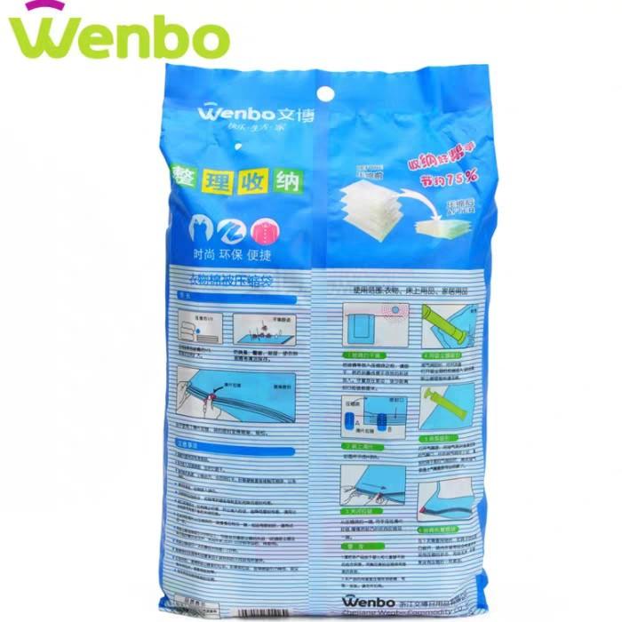 Combo 8 Túi Hút Chân Không Đựng Quần Áo, Chăn Màn, Ga Gối - Túi Hút Chân Không Kèm Bơm Tiện Dụng
