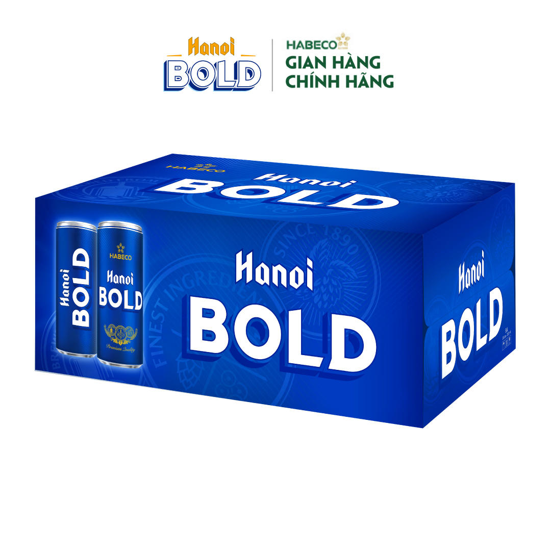 Bia Hanoi BOLD - Thùng 24 lon 330ml