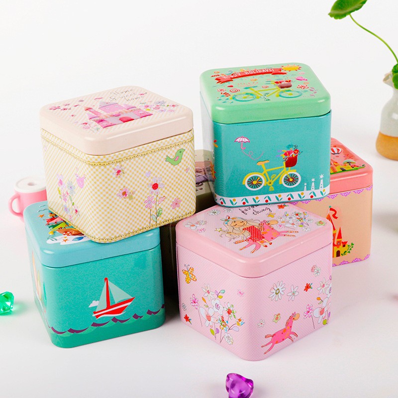 Hộp thiếc đựng phụ kiện hình vuông