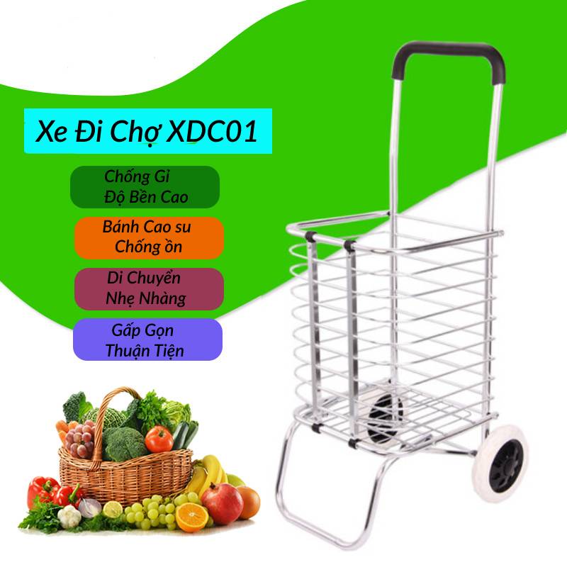 Xe Đi Chợ , Xe Kéo Hàng Tiện Lợi nhập Khẩu XDC01-2B