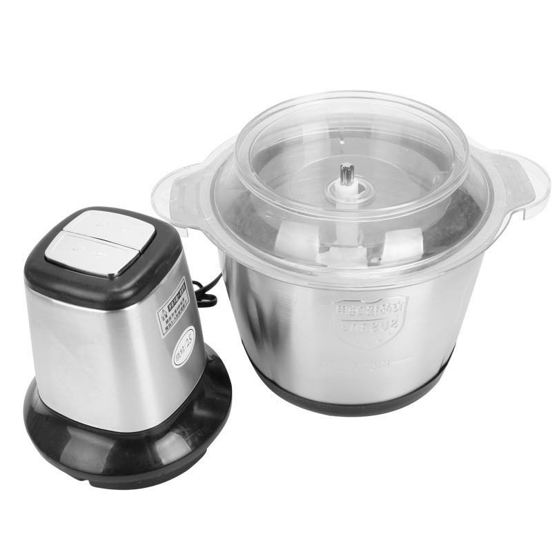 Máy Xay Thịt Cối Inox Dung Tích 2L - Cối Xay Thịt 4 Lưỡi Đa Năng