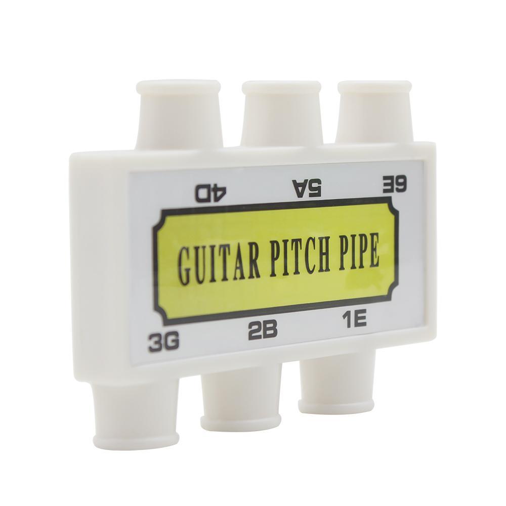 Set of 6 Tones Notes Pitch Pipe and 6pcs Replacement Strings for Acoustic Guitar Accessory
