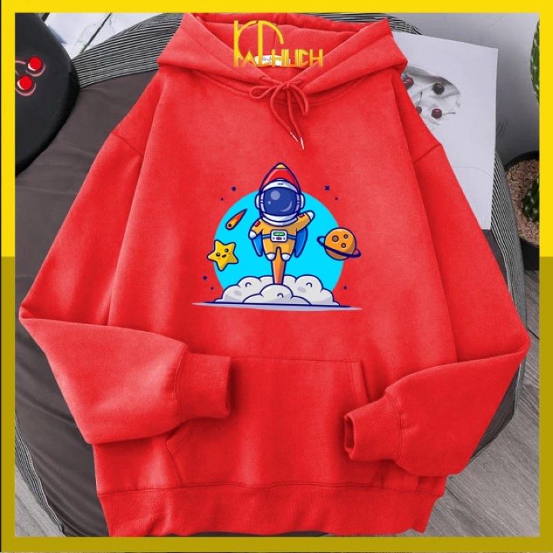 Áo hoodie unisex in phi hành gia Ms02, có 12 màu lựa chọn size từ 40-70kg chất liệu vải nỉ