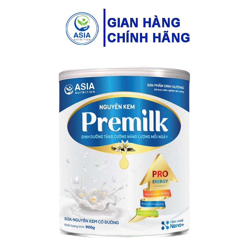 Sữa bột nguyên kem Premilk Asia 900g Nutrition tác dụng phục hồi sức khỏe, tăng cân an toàn