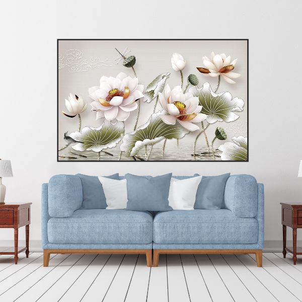 Tranh Hoa sen trang trí -tranh canvas treo tường