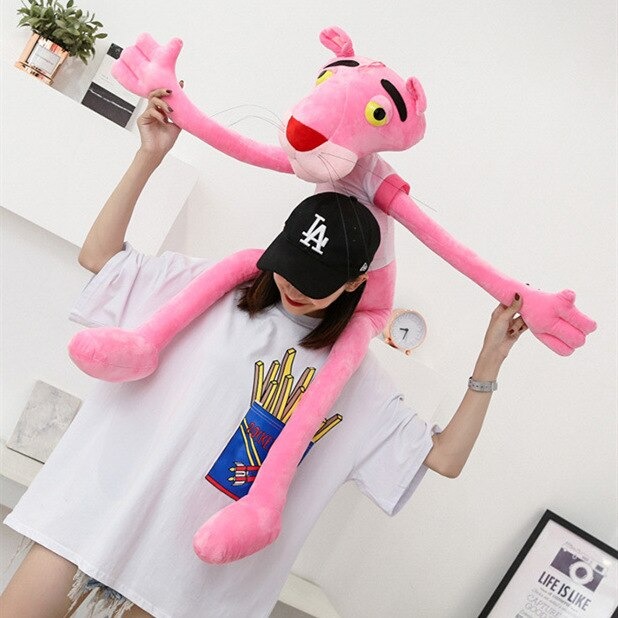 Gấu bông báo hồng Pink Panther – Quà tặng thú nhồi bông siêu dễ thương – Nhiều size từ 60 đến 130 cm – Gối ôm cho bé ngủ ngon