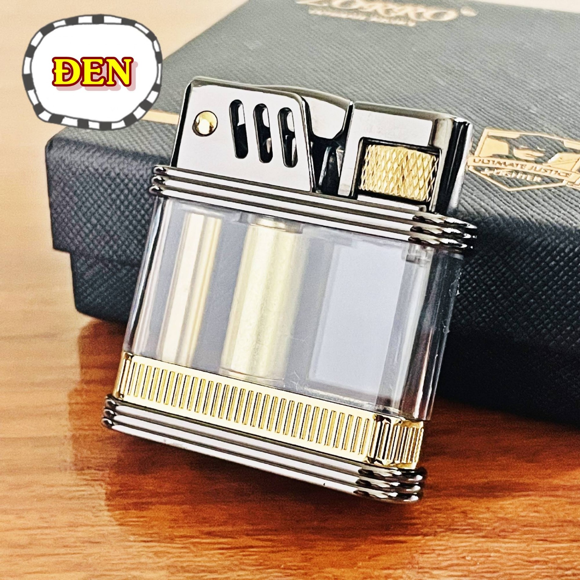 SET Bật lửa hột quẹt xăng lộ thiên Z716 tặng kèm chai xăng - xài xăng