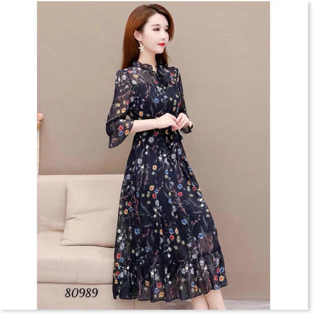ĐẦM LỤA HOA NỮ CỰC HOT SANG TRỌNG CHO CÁC NÀNG