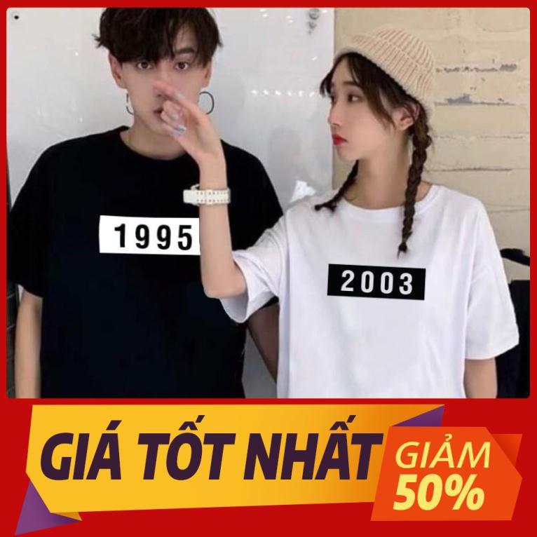 Áo Đôi Nam Nữ Unisex Đẹp In Năm Sinh Theo Yêu Cầu