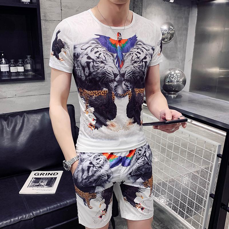 Áo thun Nam họa tiết con cọp và phượng hoàng độc đáo, chất liệu vải thun lạnh cao cấp dễ phối đồ hợp xu hướng thời trang