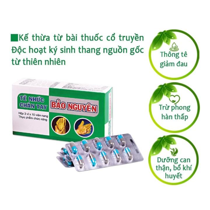Viên uống tê nhức chân tay xương khớp Bảo Nguyên 30 viên hỗ trợ hỗ trợ chân tay tê nhức, tê mỏi, tê bì, tê cứng, tê buốt, co mỏi, đau nhức xương khớp