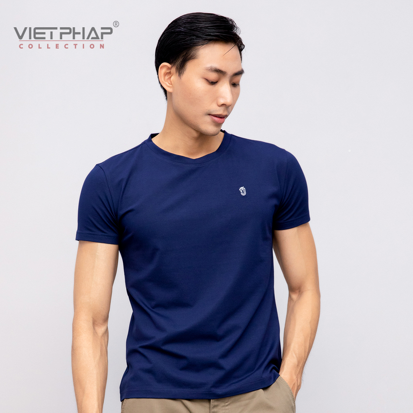 Áo Thun T-shirt Nam Cao Cấp VIỆT PHÁP/ Form Body - Chất liệu Cotton co giãn 4 chiều, thấm hút mồ hôi tốt 1501