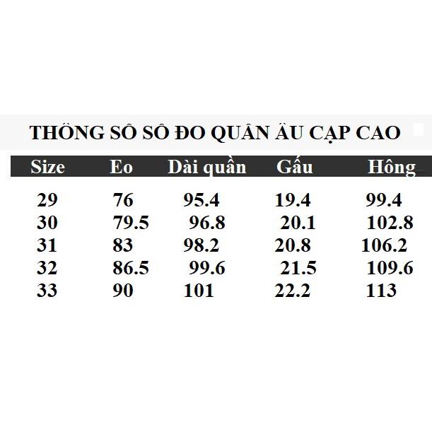 Quần Âu Nam Cạp Cao 2 Khuy Kiểu mới - Phong cách Hàn Quốc - Dáng ôm - Form chuẩn