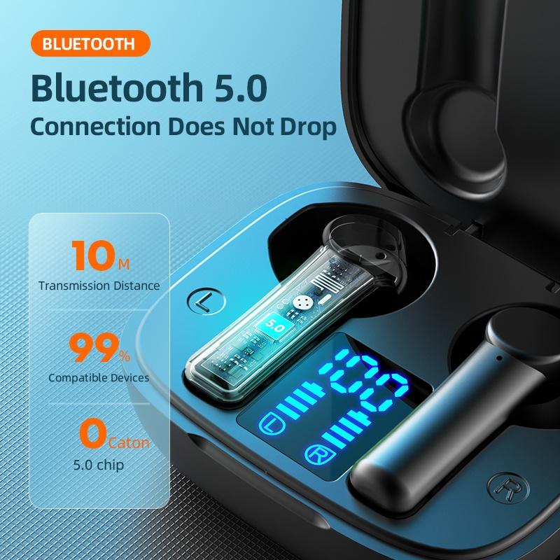 LB-8 TWS Tai Nghe Tai Nghe HIFI Stereo Không Dây Bluetooth 5.0 Tai Nghe HD Mic Tai Nghe Nhét Tai Điều Khiển Cảm Ứng Tai Nghe Nhét Tai ^ MK ^