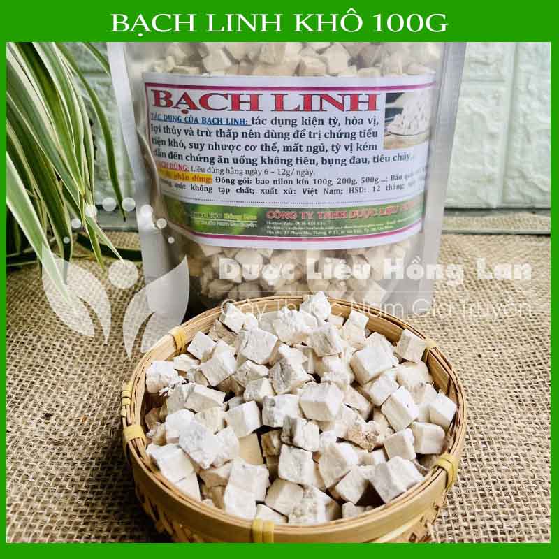 100g Bạch linh đồng vị thuốc bắc khô sạch