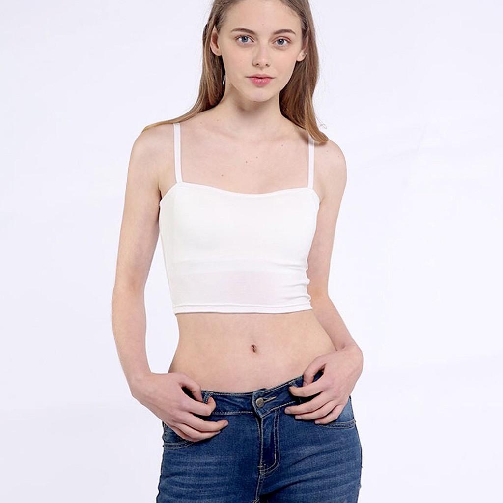 Áo 2 dây croptop Quây Ngực Body Tôn Dáng Chất Thun gân Dày THỜI TRANG 24H