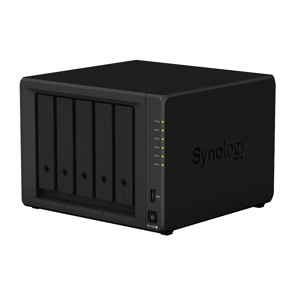 Thiết bị lưu trữ NAS 5-Bay Synology DS1520+ - Hàng Chính Hãng