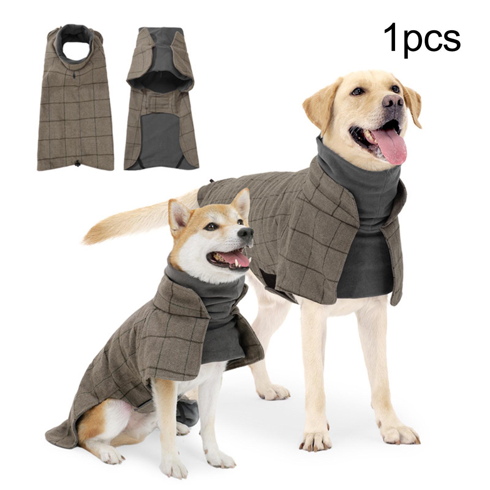 Stylish Dog Coat Warm Dog Jackets for Medium Large Dogs with Harness Hole Winter Apparel Suit for Park Walking Traveling Outdoor