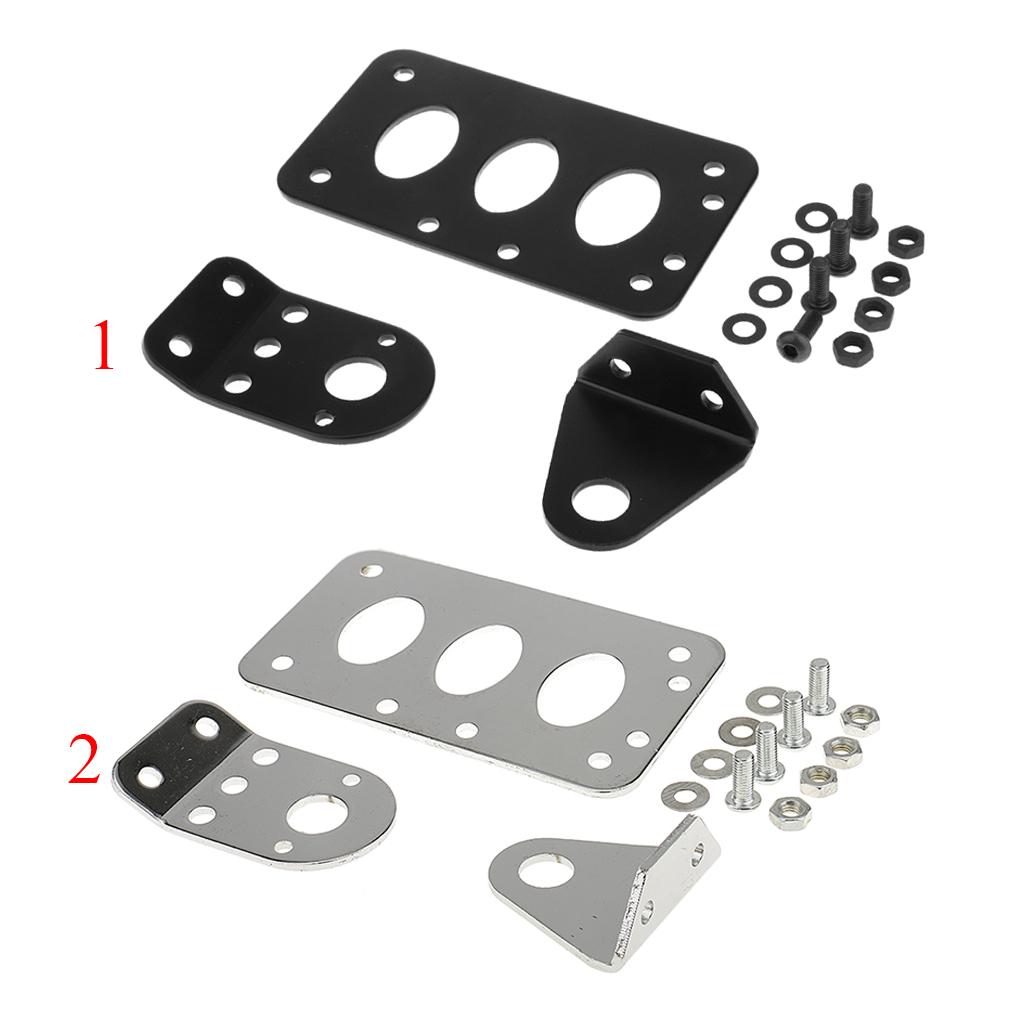2 Sets Motorcycle Side License Plate with Bracket for Harley Tail Light Kits