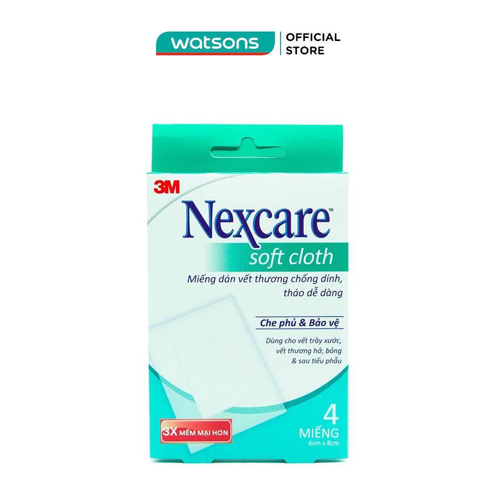 Miếng Dán Vết Thương Nexcare Soft Cloth Che Phủ Và Bảo Vệ 6cmx8cm 4 Miếng