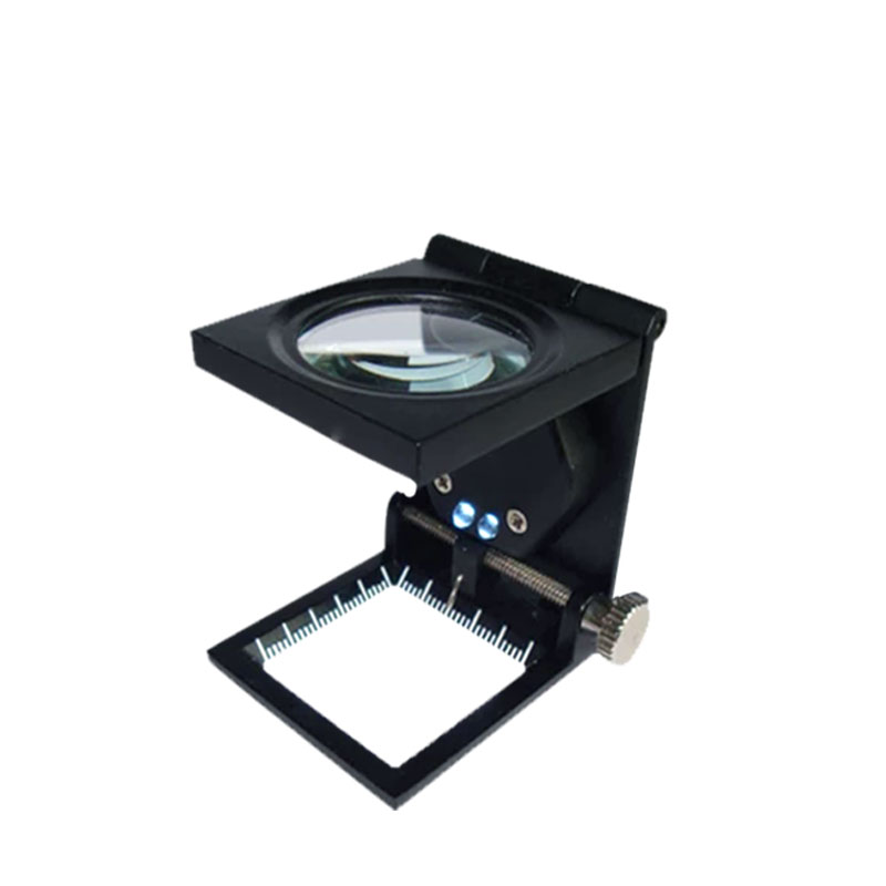Kính lúp 10X để bàn có đèn, có thước đo hỗ trợ sửa chữa máy đồng hồ, chi tiết linh kiện điện tử