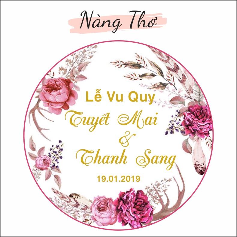 Tấm form trang trí tiệc cưới hỏi sinh nhật in nội dung theo yêu cầu của khách