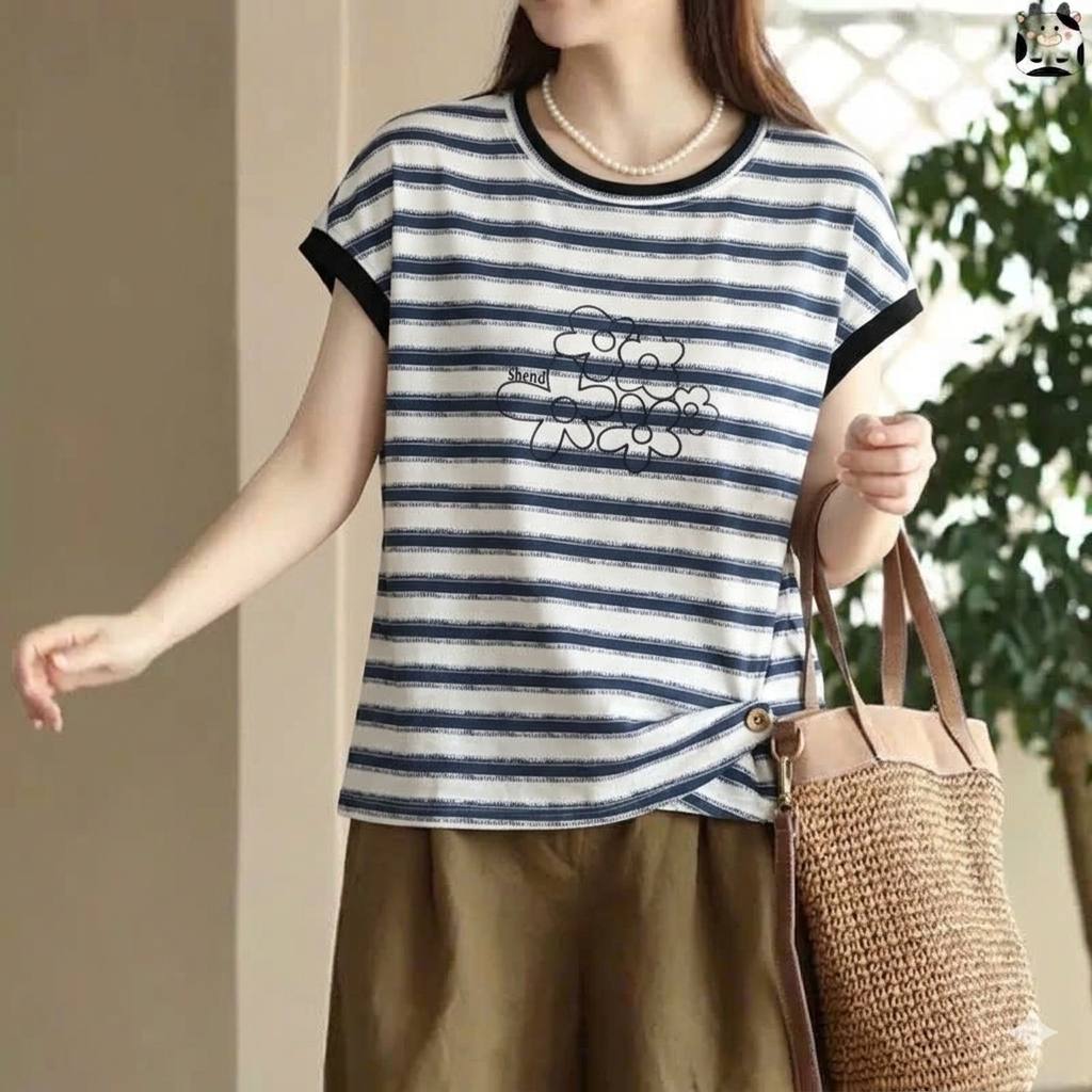 Áo kiểu nữ đẹp form cánh dơi, chất liệu thun cá sấu, thấm hút mồ hôi, áo phông kiểu nữ NeSa Shop, áo thun nữ đẹp