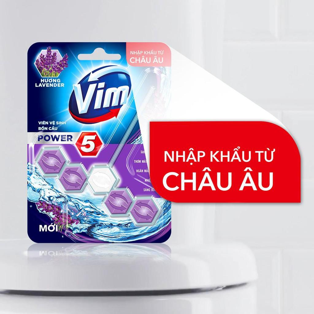 Vệ Sinh Bồn Cầu VIM POWER 5 Sạch Khuẩn Thơm Mát - 1 Vĩ ( 5Viên )