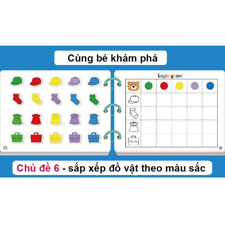 Flashcard học liệu bóc dán 17 chủ đề montessori