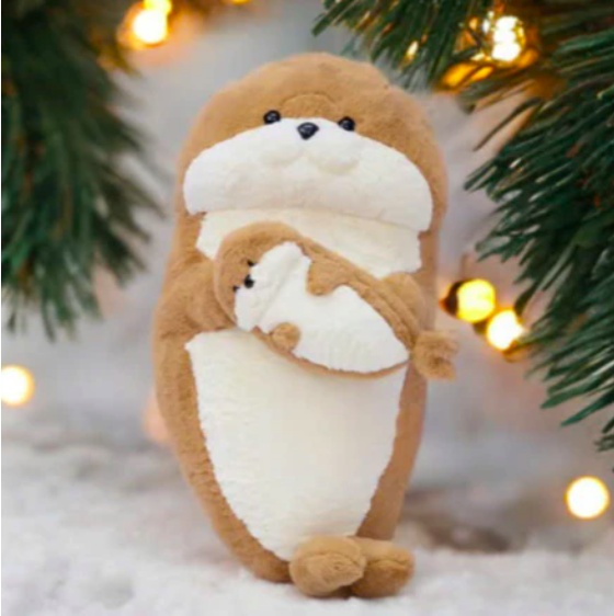 Thú nhồi bông hải cẩu ôm con đáng yêu - Size 55cm đến 80cm - Quà tặng gấu bông hải cẩu bụng bự êm mịn cho bé