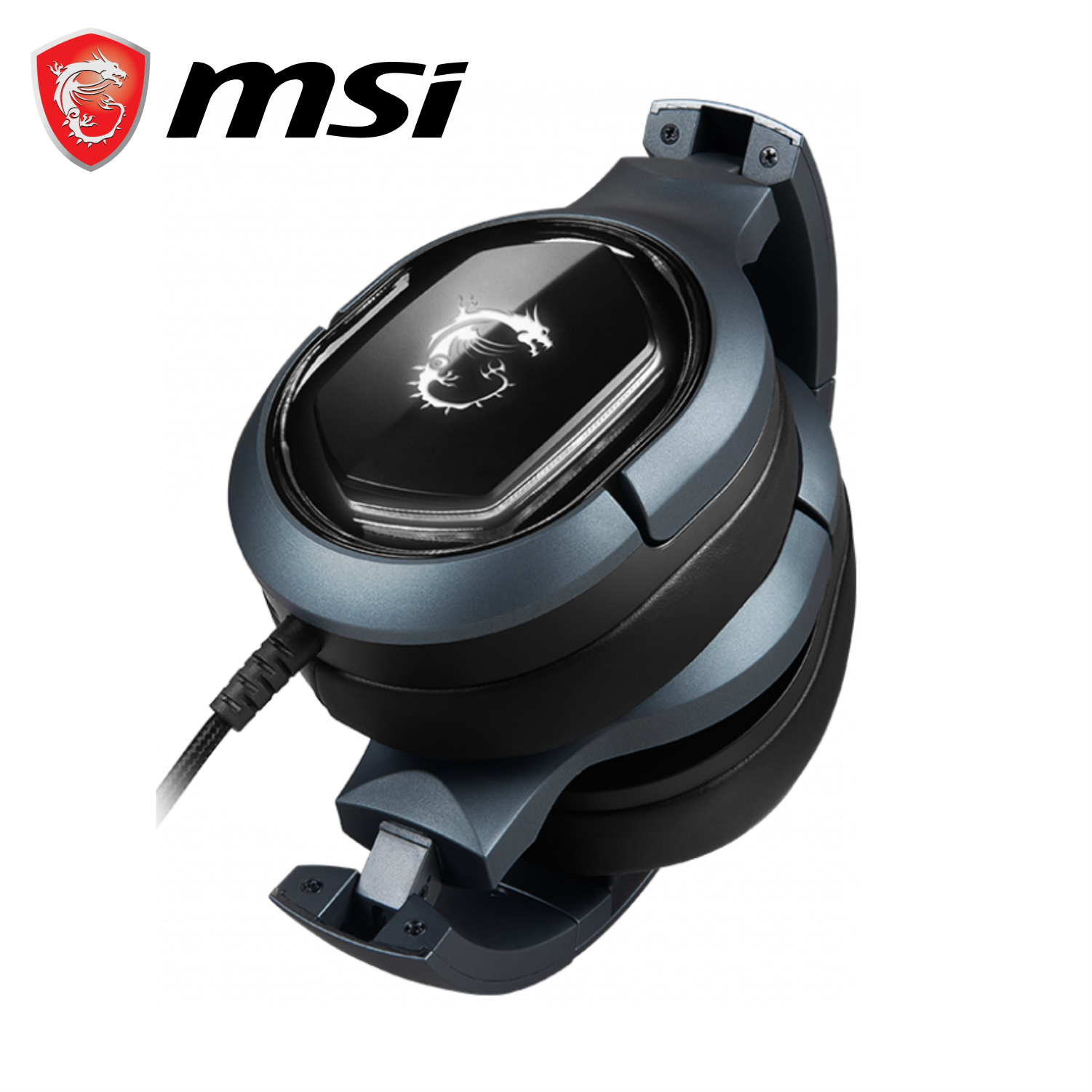 Tai Nghe Chụp Tai Gaming MSI Immerse GH50 Âm Thanh 7.1, Tích Hợp Mic, Dây Cắm USB 2.2M - Hàng Chính Hãng