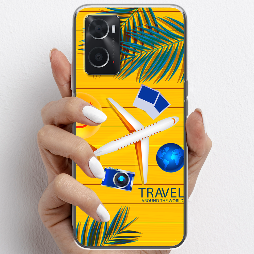 Ốp lưng cho Oppo A76, Oppo A96 nhựa TPU mẫu Máy bay