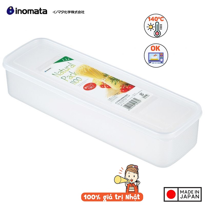 Hộp đựng thực phẩm Inomata Natural Pack dùng được trong lò vi sóng hàng nhập khẩu chính hãng (#Made in Japan)