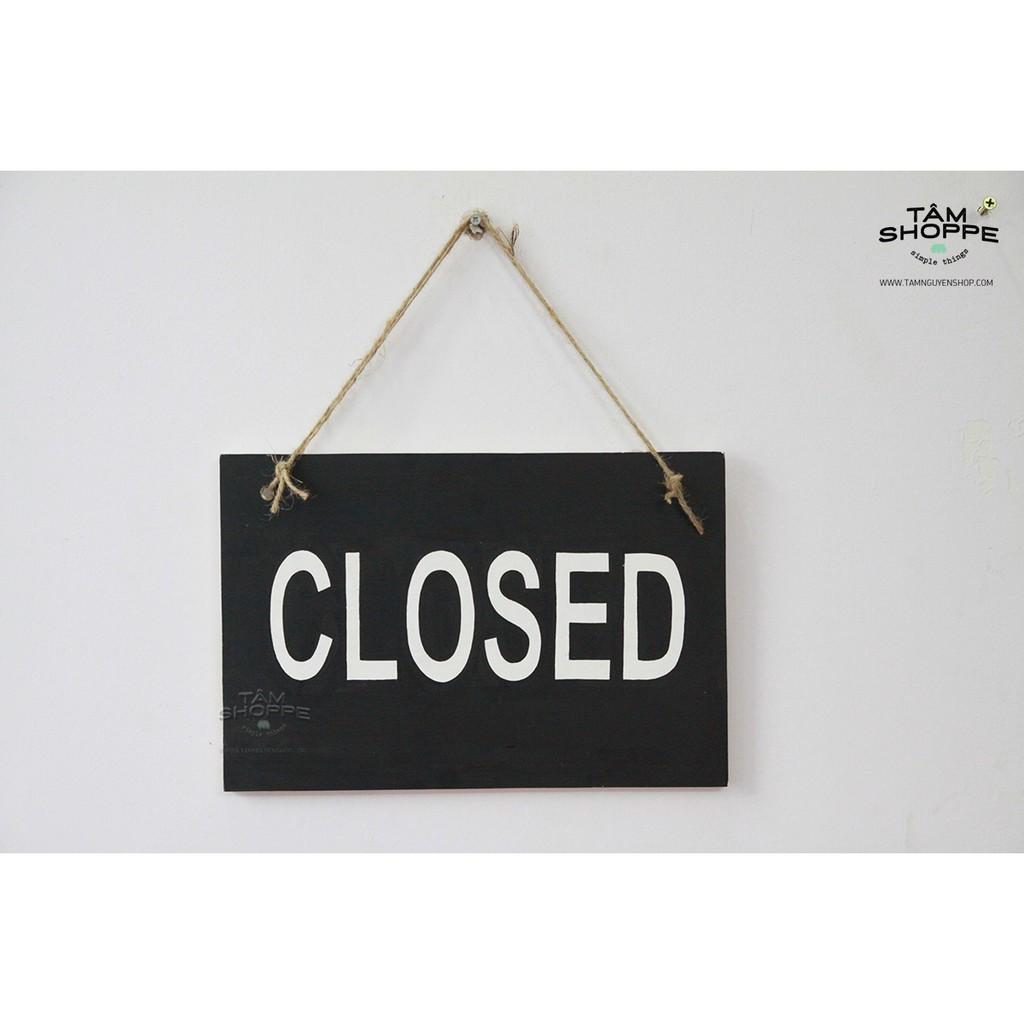 BẢNG GỖ TREO CỬA OPEN/ CLOSED THEO GIỜ SỐ 03