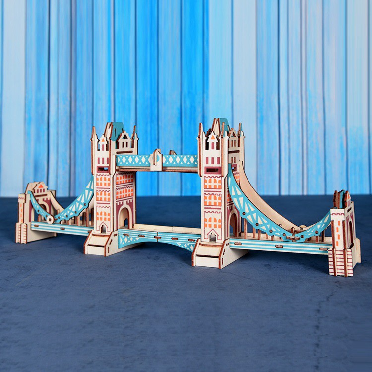 Đồ chơi lắp ráp gỗ 3D Mô hình Tower Bridge Laser