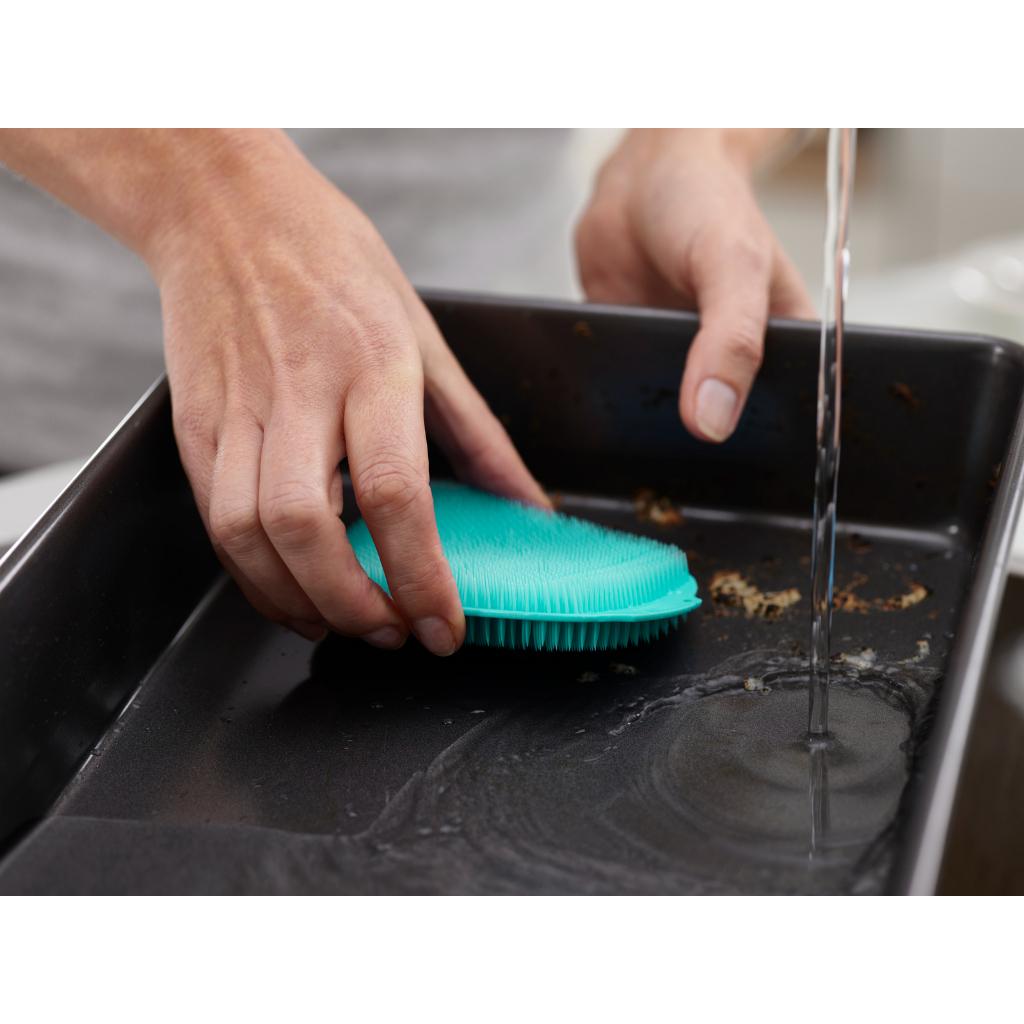 Bộ 2 miếng cọ rửa chén bát silicon Joseph Joseph Duo Xanh/Xám 002980 - Duo Scrubber 2-pack
