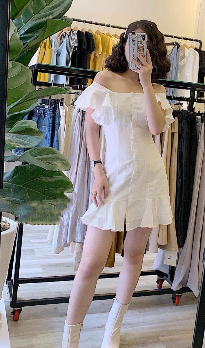 Đầm Trễ Vai Tay Bèo