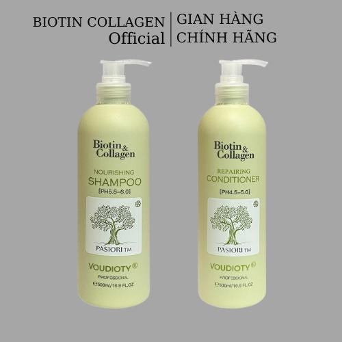 Dầu cặp gội xả Biotin Collagen xanh lá 500ml