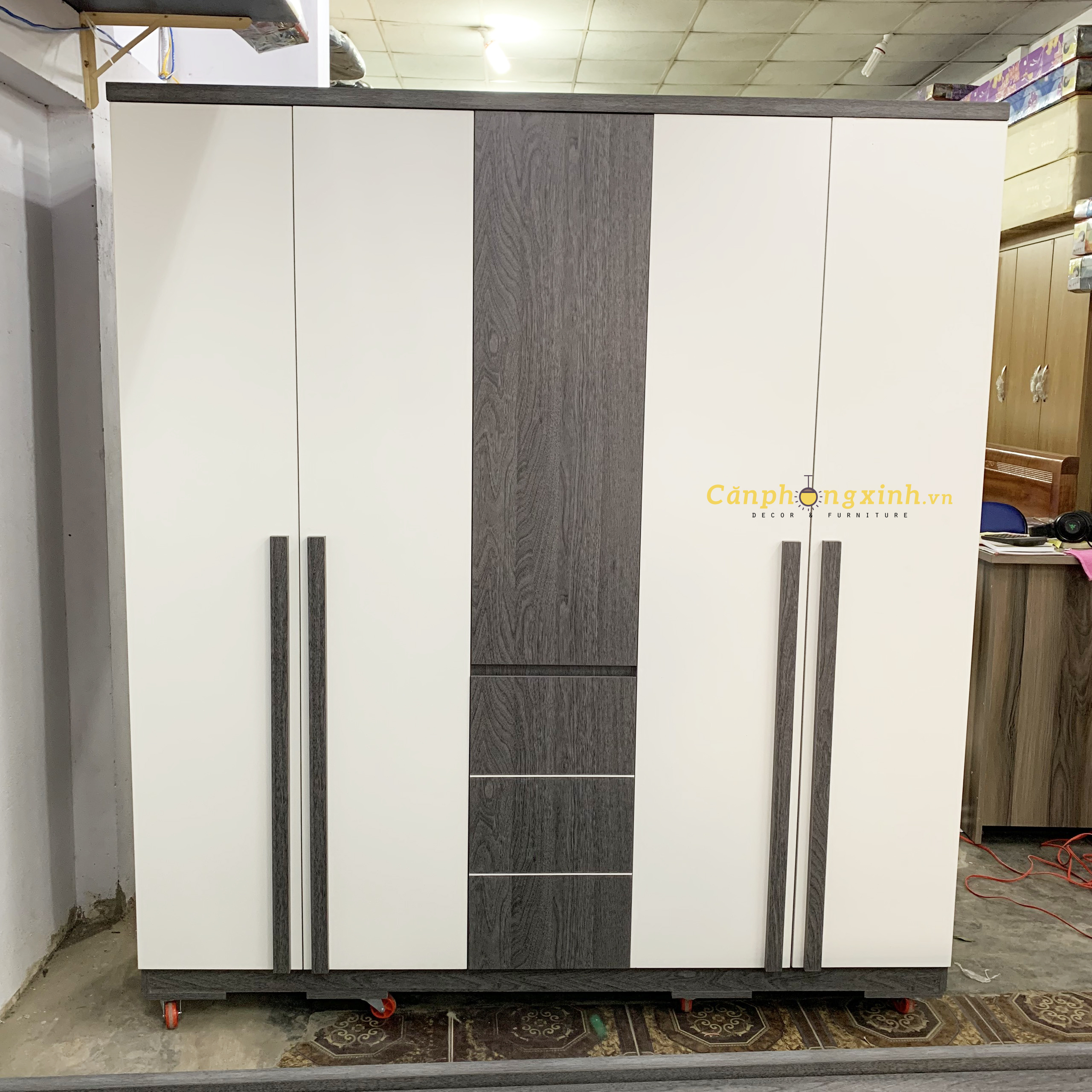 Tủ áo 5 cánh gỗ MDF CPX-T18
