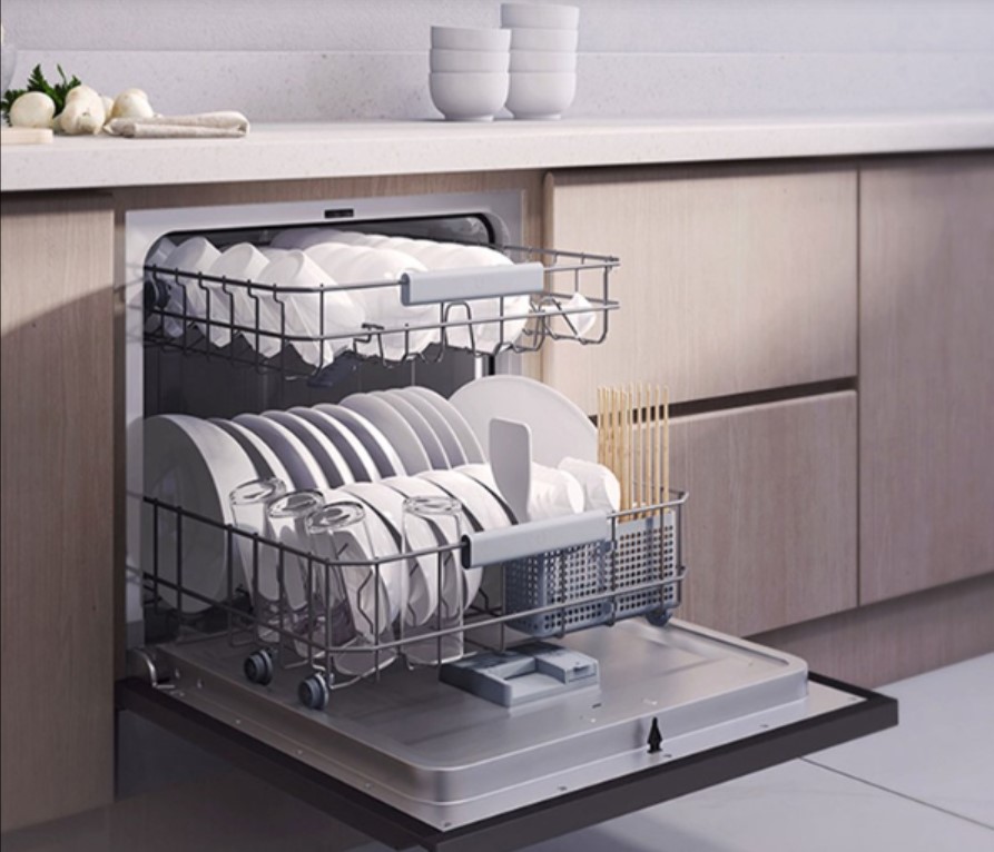 Máy Rửa Bát Xiaomi Mijia 8 Bộ VDW0801M – Khử Trùng 99,9%, Tiêu Thụ Nước Ít Hơn 85% Rửa Tay, Kết Nối App Thông Minh - Hàng Nhập Khẩu