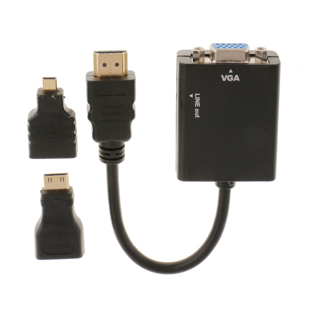 VGA Male to Female Video Converter Micro Mini Adapter for PS3