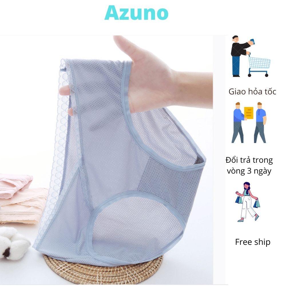 Quần Lót Bầu, Chip Bầu Cạp Chéo Azuno A09 Thông Hơi, Kháng Khuẩn, Thoáng Khí, Siêu Mềm Mại - Ghi - L40 - 55Kg