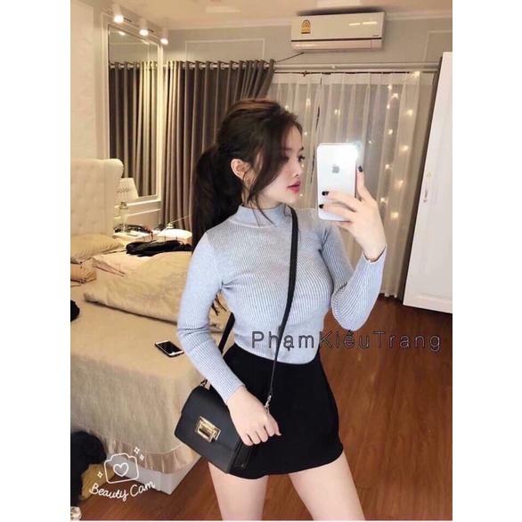Áo len nữ cổ 3p nhiều màu loại đẹp giá tốt