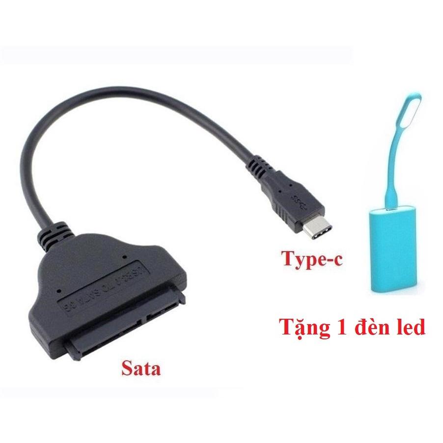 Cáp chuyển đổi USB Type-C to Sata cao cấp Tặng đèn LED