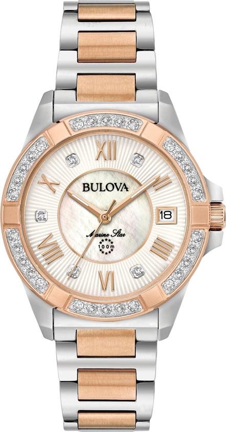 Đồng Hồ Nữ Dây Kim Loại BULOVA 98R234 (32mm) - Bạc Viền Vàng Hồng