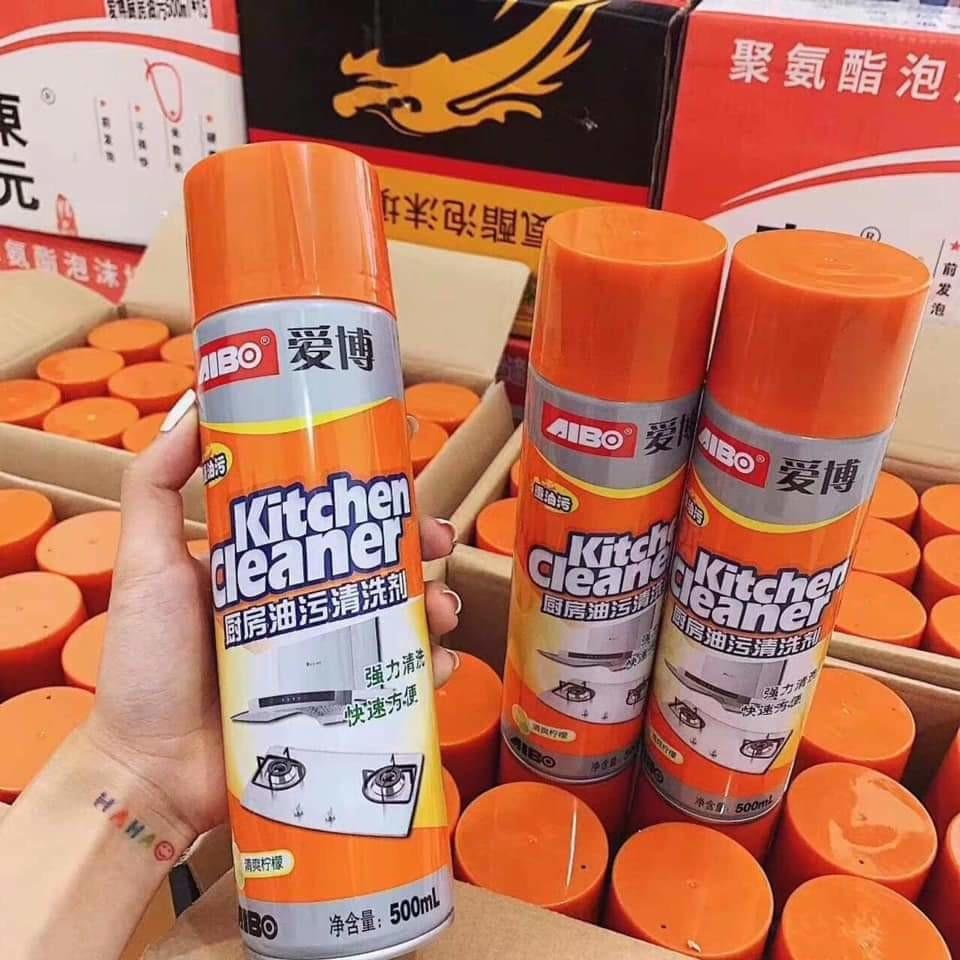 CHAI XỊT TẨY RỬA NHÀ BẾP KITCHEN CLEANER (Màu vàng cam)