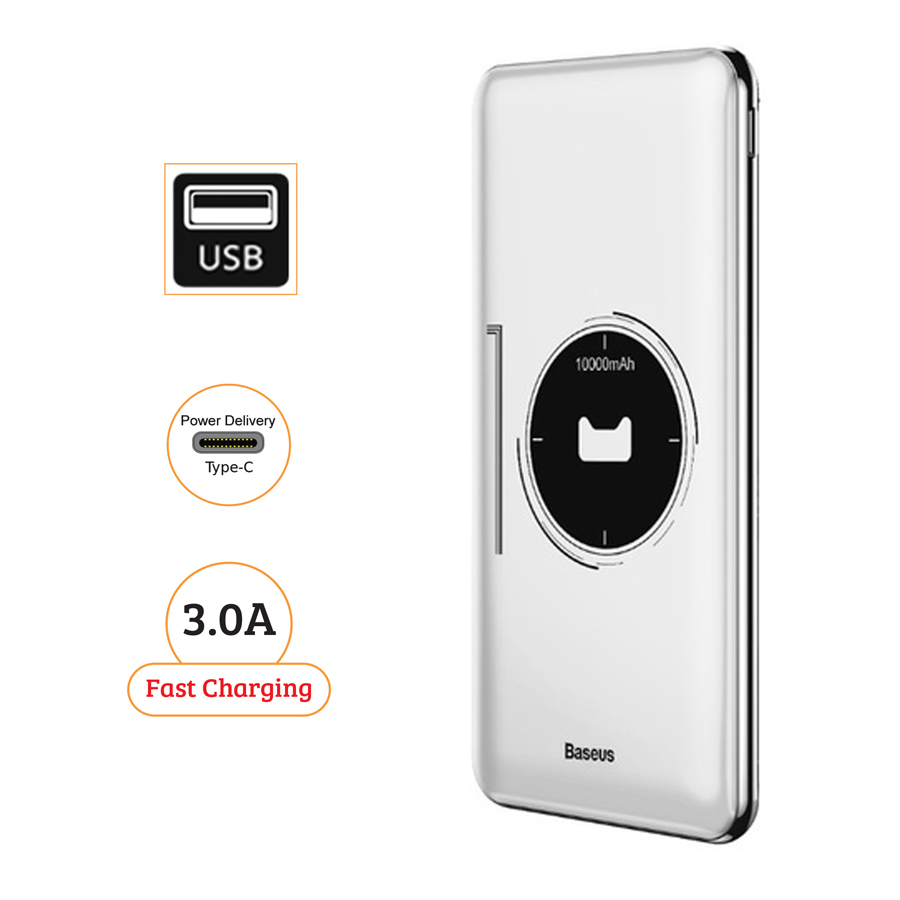 Pin dự phòng sạc Simbo Smart M21- 10.000mAh cho Smart Phone và Tablet (Cổng ra Type C/PD/ 3A Max) - Hàng Chính Hãng