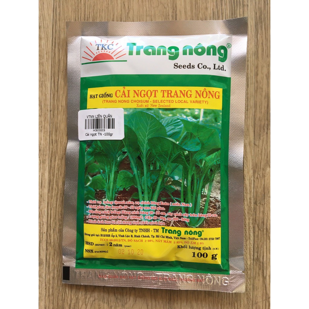 Hạt giống cải ngọt 100gr