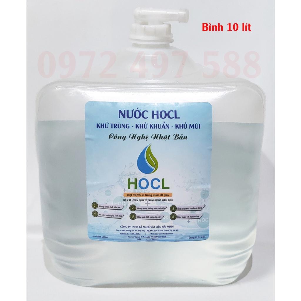 Nước khử trùng sát khuẩn HOCL bình lớn 10 lít có vòi vặn tiện dụng