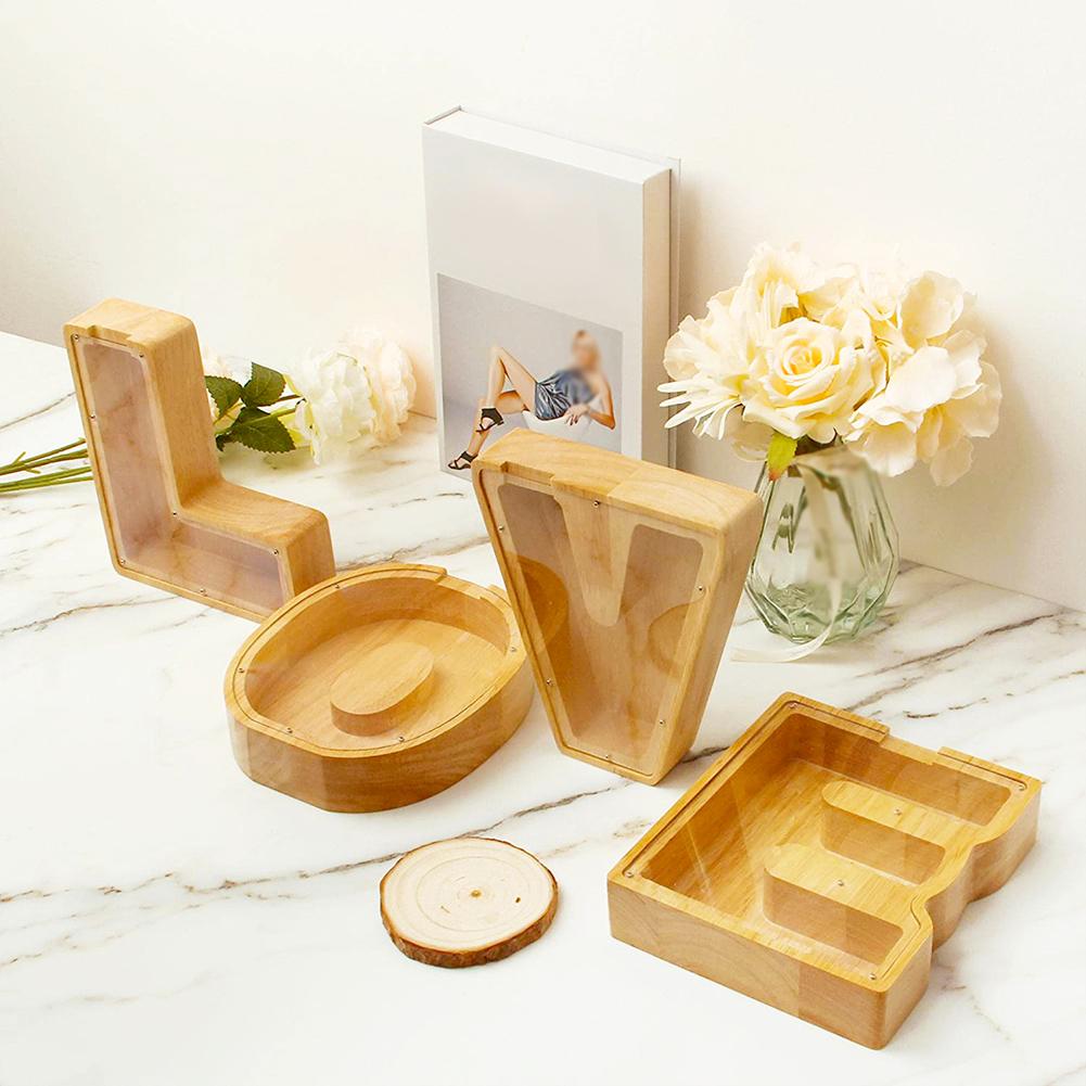 Heo Đất Tiết Kiệm Tiền Hình 26 Bảng Chữ Cái Tiếng Anh Bằng Gỗ